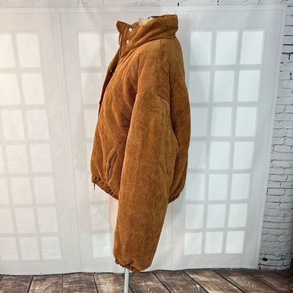 Fashion Nova NWT Camel High Neck Cover Your Tracks Puffer Jacket Size 2X - Picture 9 of 13